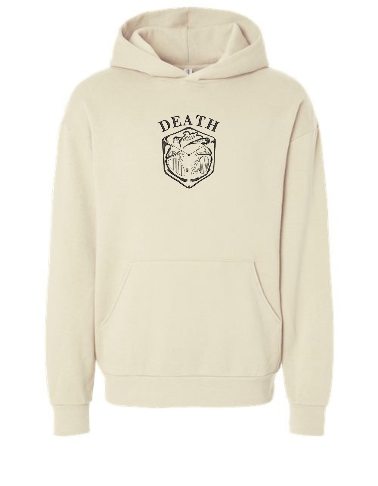 Law Heart Line Art Embroidered Hoodie