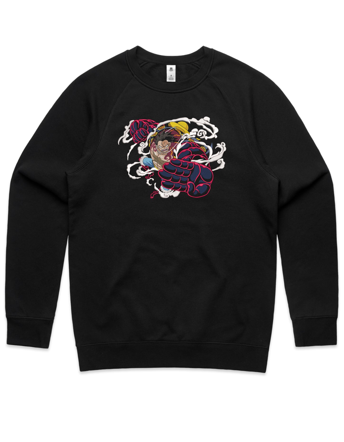 Gear 4 Luffy Low Stitch Style Embroidered Crew Neck Sweatshirt