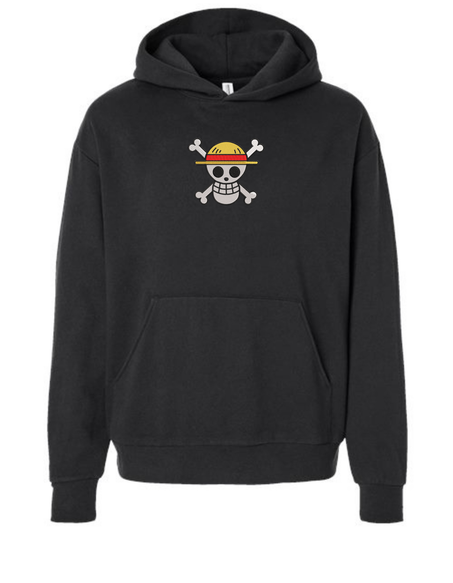 Straw Hat Jolly Roger Embroidered Hoodie