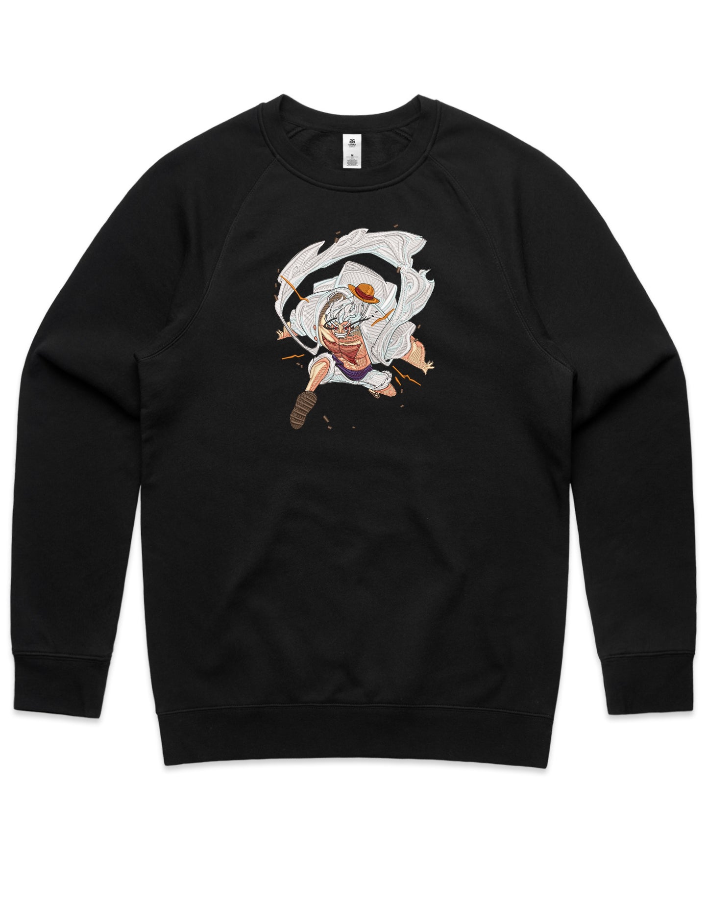 Gear 5 Luffy Embroidered Crew Neck Sweatshirt