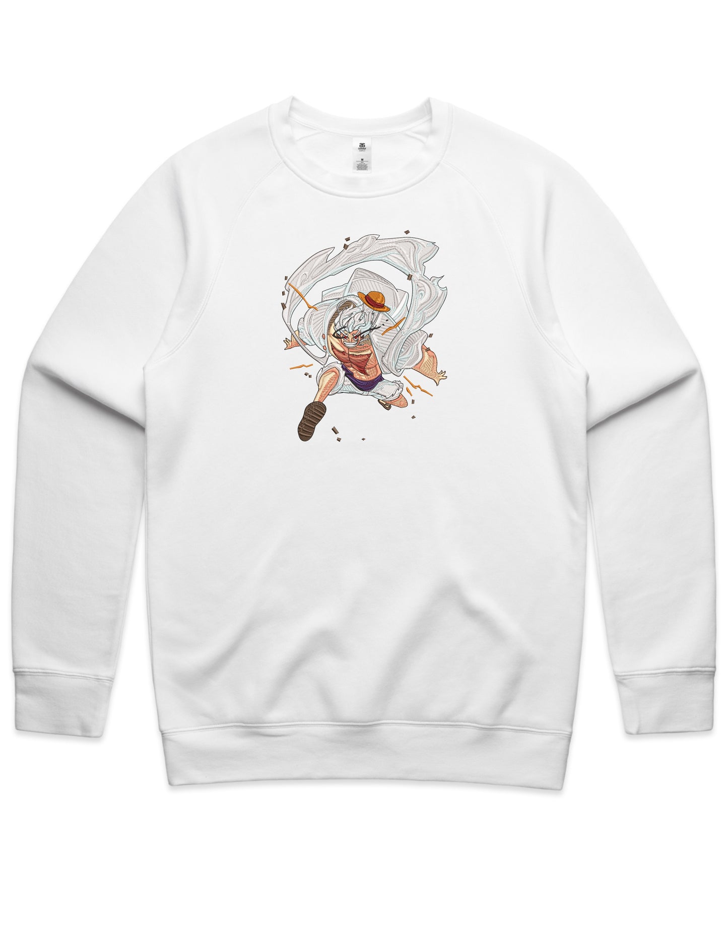 Gear 5 Luffy Embroidered Crew Neck Sweatshirt