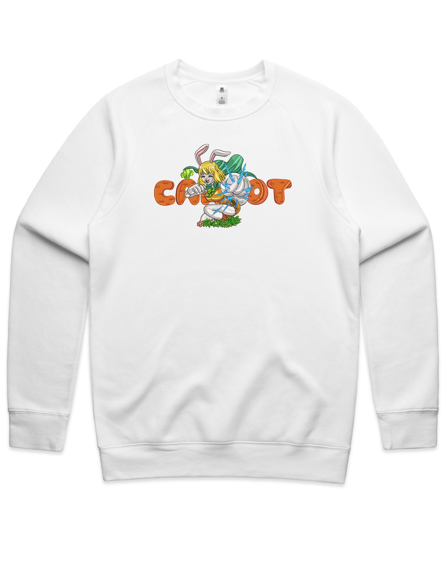 Carrot Embroidered Crew Neck Sweatshirt