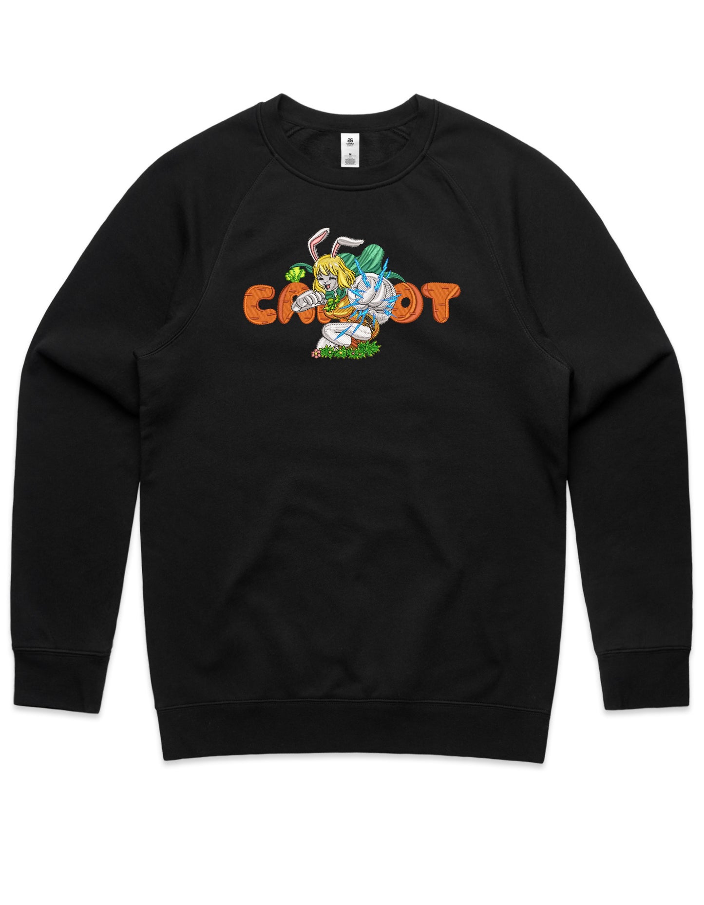 Carrot Embroidered Crew Neck Sweatshirt