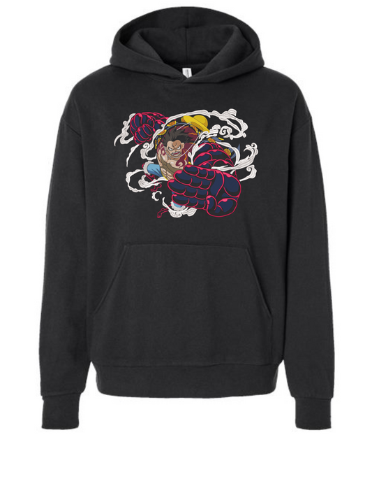 Gear 4 Luffy Low Stitch Style Embroidered Hoodie