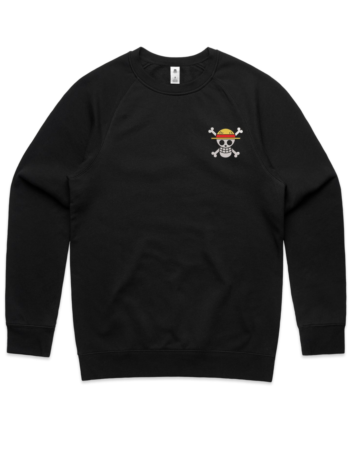 Straw Hat Jolly Roger Embroidered Crew Neck Sweatshirt