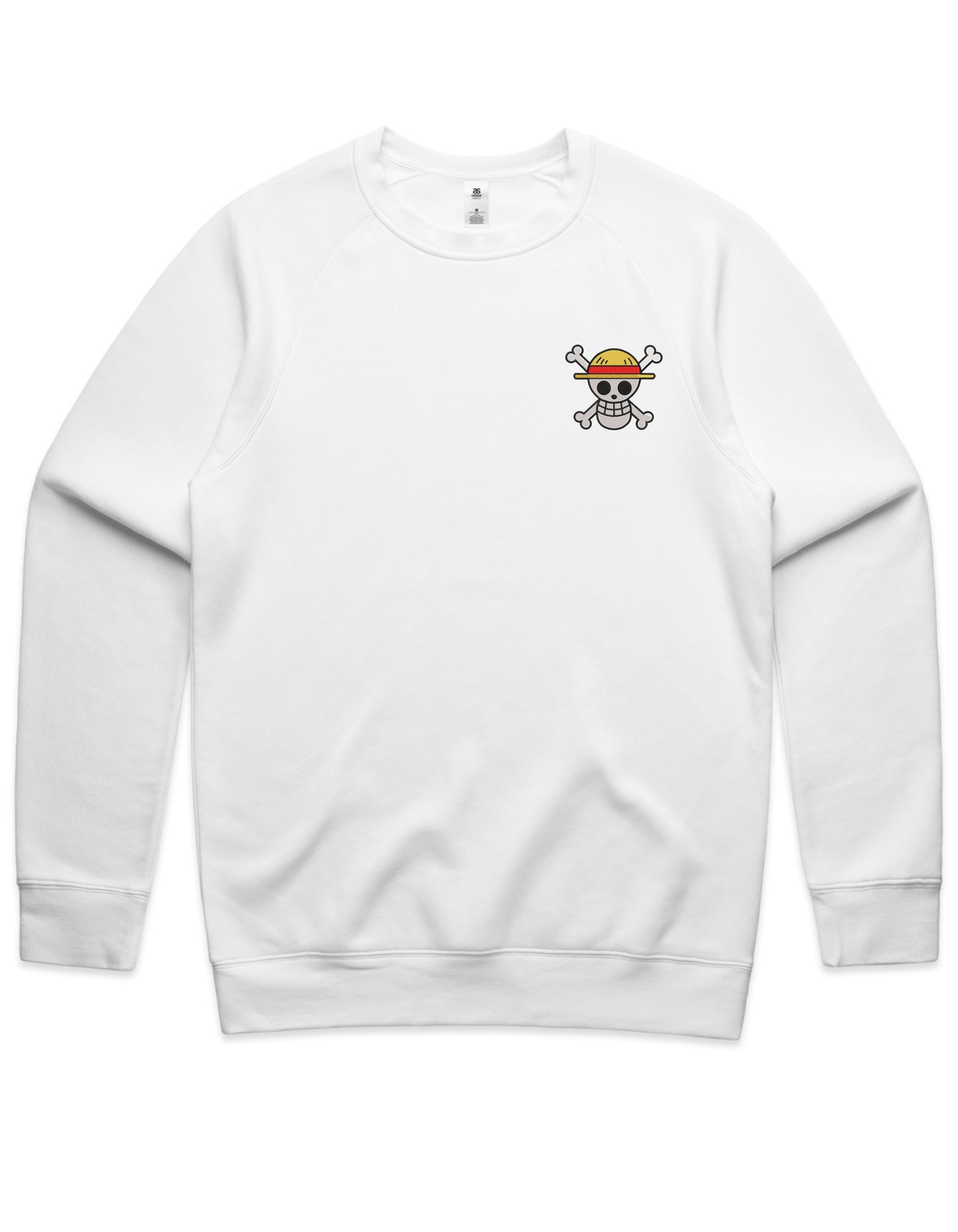 Straw Hat Jolly Roger Embroidered Crew Neck Sweatshirt