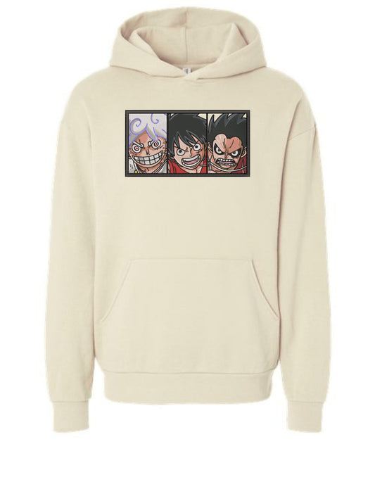 Luffy Gears Embroidered Hoodie