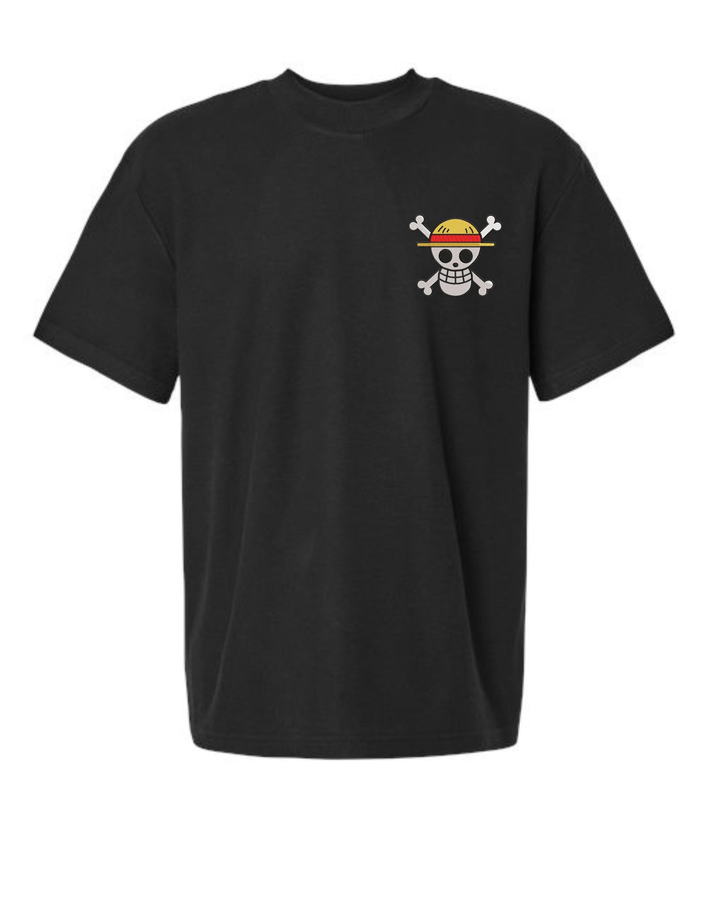 Straw Hat Jolly Roger Embroidered T-Shirt