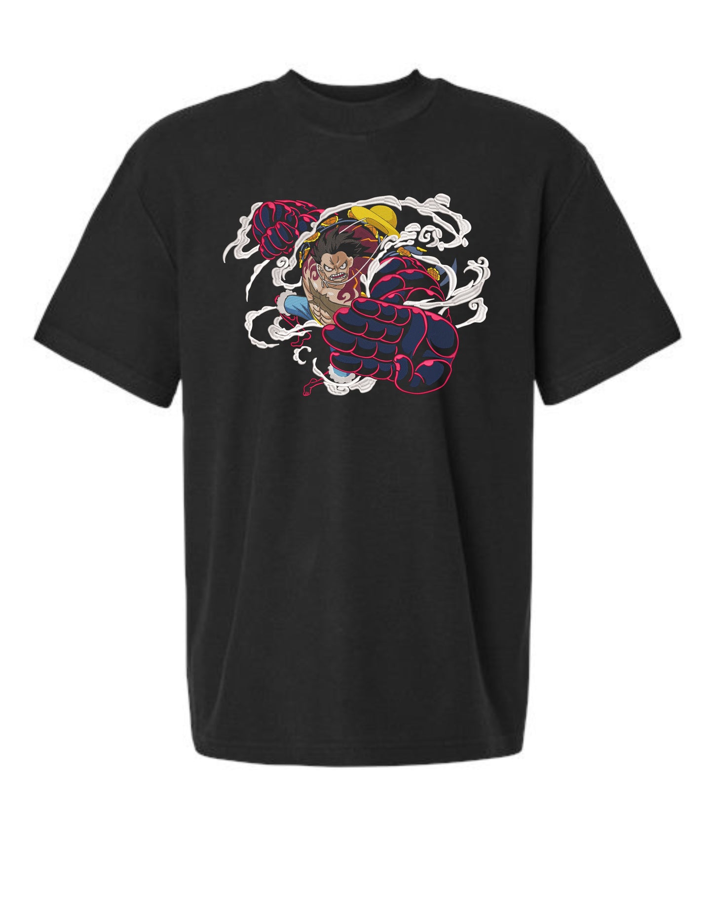 Gear 4 Luffy Low Stitch Style Embroidered T-Shirt