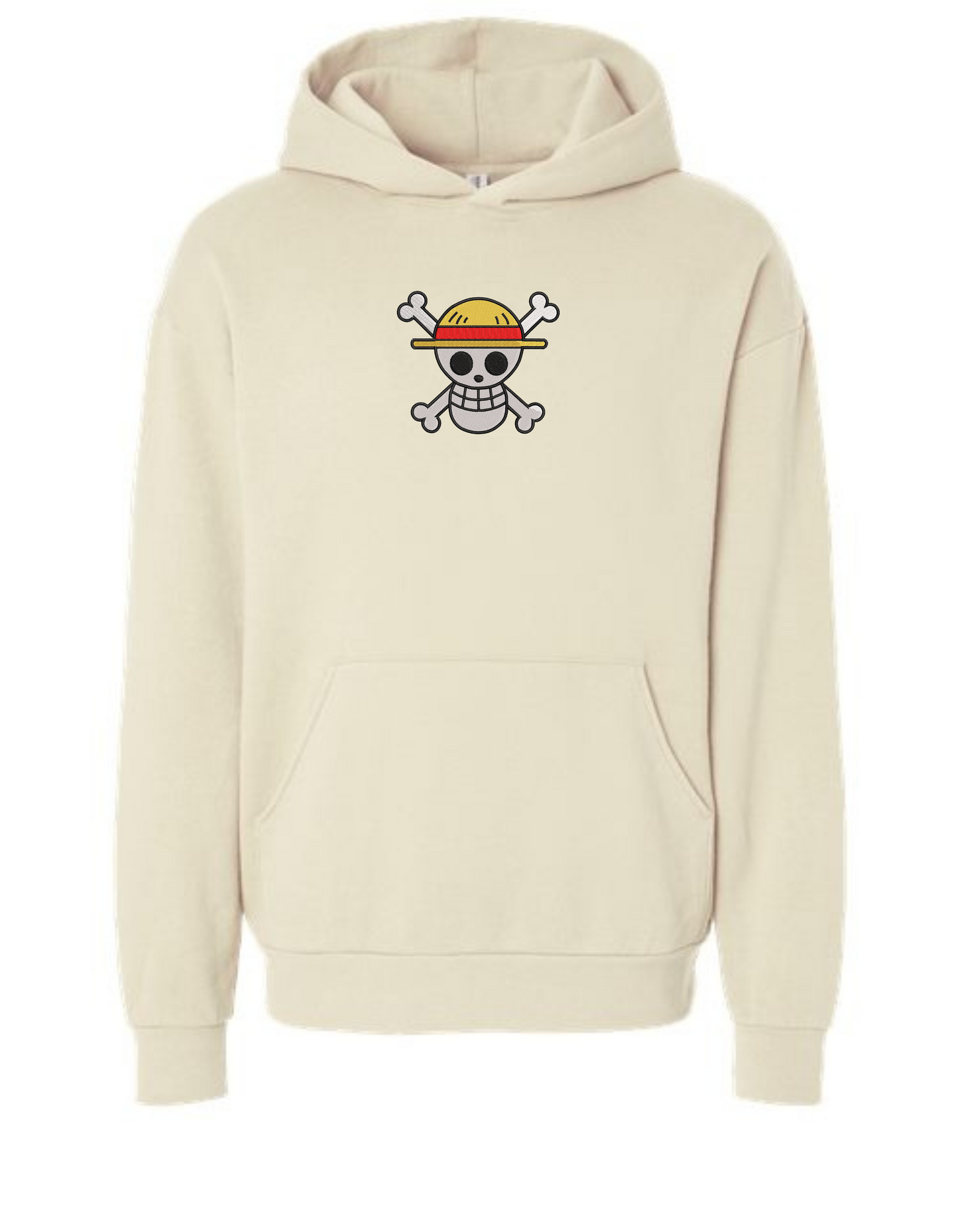 Straw Hat Jolly Roger Embroidered Hoodie