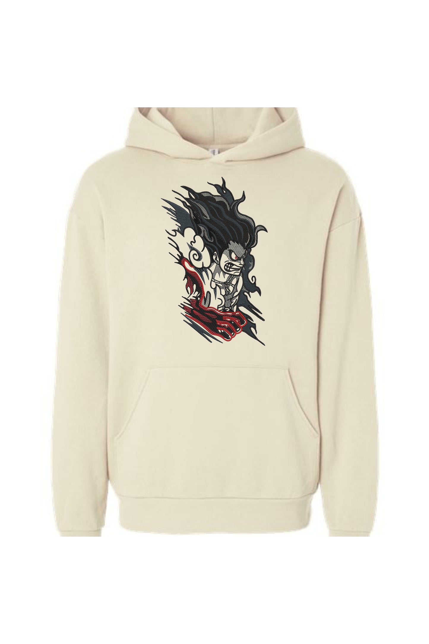 Gear 4 Luffy Line Art Embroidered Hoodie